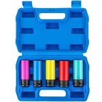 5pcs 1/2" Drive Impact Lug Nut Socket Set 15 17 19 21 22 Mm Wheel Protector.... Fixed Price $23.66.