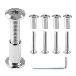 10 Pair(20 Piece) M6x35mm Hex Drive Socket Cap Bolt With Allen Wrench, Silver.... Fixed Price $8.51.