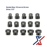 15 Pc Nano Socket / Stuby Set (10mm - 24mm) X 1/2" Drive By X1 Tools. Fixed Price $67.54.