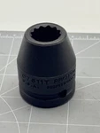 Proto 11/16" Impact Socket 12-point Professional Usa Black Heavy Duty Used. Fixed Price $21.33.