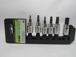 Pittsburgh 6pc Star Point Bit Socket Set 3/8" Drive Torx T15-t55 W/ Holder. Fixed Price $18.50.