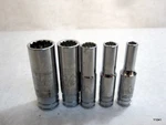 Gearwrench Set Of 5, 12 Point 1/4 Drive. Fixed Price $25.65.