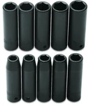 Proto 1/2" Dr 10 Pcs Metric Deep Impact Socket Set - 6 Pt -19 Mm J74212 Usa. Fixed Price $144.95.