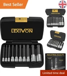 Lexivon Extra Long 10-piece Triple Square Bit Socket Set For European Vehicles. Fixed Price $68.49.