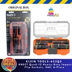 Klein Tools 653qs Knect Quad 12 Heavy Duty Impact Flip Socket, Sae 6 Piece. Fixed Price $46.97.