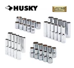 New Husky Socket 1/4", 3/8" Or 1/2" Drive 6/12 Pt Shallow / Deep Sae Mm Any Size. Fixed Price $15.95.