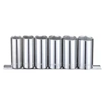 Westward 53pn40 Socket Set,chrome,11/16 In To 1 In,6pt. Fixed Price $21.88.