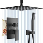 Nerdon Shower System, 12 Inch Matte Black High Pressure Head With Rain.... Fixed Price $127.65.