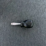 Snap-on Ssd1 1/4" Flat Tip Slotted Head Stubby Screwdriver Black Hard Handle Usa. Fixed Price $10.00.