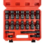 18pcs 1/2" Drive Shallow Universal Impact Socket Set,swivel Set,metric.... Fixed Price $70.22.