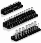 Olsa Tools 2 Row Magnetic Socket Organizer Metric 1/4 3/8 1/2 Holder Black. Fixed Price $29.99.