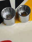 Easco 52-3124 3/4" & 52-3122 11/16" 12pt 3/8" Drive Standard Sockets Usa. Fixed Price $9.95.