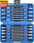3/8 Inch Drive Extra Long Allen Hex Bit Socket Set, 18-piece (1/8 - Inc. Fixed Price $45.41.