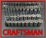 Craftsman Tools 44pc Short & Deep 3/8 Sae Metric 12pt Ratchet Wrench Socket Set. Fixed Price $72.55.