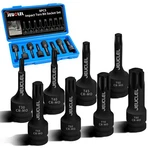 Jeuclel 8pcs Torx Star 6 Point Impact Bit Socket Set, 8-piece Set (t30 - T80). Fixed Price $33.38.