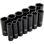 Dynamic 1/2" Drive 13pc 6-point Deep Impact Sae Socket Set, - 1-1/4". Fixed Price $124.95.