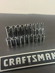 Craftsman Tools 1/4 In. Drive Shallow And Deep 6-point Socket Set, Metric, 18-pc. Fixed Price $35.75.