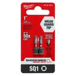 (j) Milwaukee Shockwave 1 Sq1 Impact Insert Bits, 2 Pack (48 32 4421). Fixed Price $7.75.