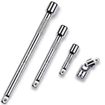 Strugdeas 4 Piece 3/8 Inch Drive Extension Bar Set, 3/8" Drive, Silver. Fixed Price $13.03.