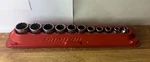 Snap-on 11 Pc 3/8" Drive 12-point Sae Flank Shallow Socket Set 1/4-7/8. Fixed Price $180.00.