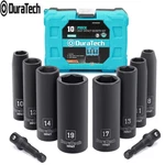 Duratech 10 Piece Drive Impact Socket Set 3/8 &1/4 Inch Metric Sizes Exten Bars. Fixed Price $29.99.