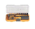 Klein Tools Knect Impact Pass Through And Flip Socket Starter Set, 21-piece. Fixed Price $21.00.