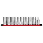 Milwaukee 48-22-9424 13pc 1/2in Drive 12-point Deep Sae Socket Set. Fixed Price $129.99.