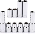 Mixpower 10pcs 1/4"& 3/8" Drive 10mm Deep&shallow Socket, Cr-v, Metric,. Fixed Price $13.10.