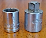 Lot Of Two Vintage Sockets - Williams Bs-131 U.s.a. & Alltrace 14mm Taiwan 12 Pt. Fixed Price $15.00.