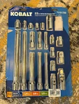 Kobalt 22 -piece 1/4-in, 3/8-in And 1/2-in Drive Accessory Set Model #86755 Open. Fixed Price $25.00.