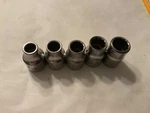 Matco Lot Of 5 Shallow Chrome Metric Sockets 3/8" Drive 12 Point 7mm Thru 11mm. Fixed Price $64.99.
