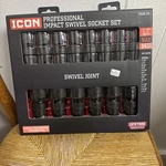 Icon 1/2" Drive Sae Impact Swivel Socket Set 14 Piece I3us-14 59741 - New. Fixed Price $119.99.