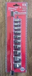 New Milwaukee Tool 48-22-9403 3/8" Drive Standard Socket Set Sae 10 Piece. Fixed Price $34.99.