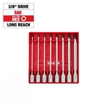 Milwaukee 48-22-9549 8pc 3/8 Drive Long Ball End Hex Bit Socket Set - Sae. Fixed Price $108.99.