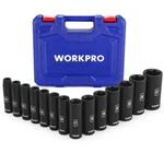 Workpro 14pcs 1/2" Drive Deep Impact Socket Sets 6-point 10mm-27mm Metric W/case. Fixed Price $34.39.