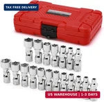 Mixpower 19-piece 1/4" Drive Universal Joint Socket Set, 6 Point, Sae & Metric,. Fixed Price $68.12.
