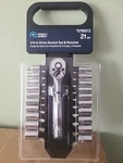 Project Source 1/4 Drive 21 Pc Socket Set 55121 New. Fixed Price $18.00.