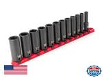 Tekton 3/8 Inch Drive Deep 6-point Impact Socket Set With Rail 12-piece 8-19mm. Fixed Price $92.80.