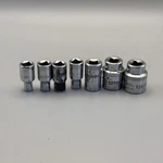 Set Of 7 Mac Tools Sockets, Shallow 5mm-13mm, 6pt, M6. Fixed Price $63.00.