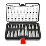 Tommars 19pc Metric Hex Bit Socket Set H2-h19 Allen Tool Cr-v Steel. Fixed Price $48.99.