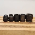 Wright & Proto 3/4 Inch Drive 6 Point Socket Lot 1-3/8, 1-3/16, 7/8, 11/16, 9/16. Fixed Price $31.00.