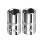 Emstar 2pcs 10mm Socket Set,shallow 1/4 Inch Drive 6 Point 2 Pcs. Fixed Price $8.73.
