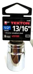 13/16x1/2 Dr. 6 Point Socket Standard Shallow Chrome Vanadium Steel Tekton. Fixed Price $12.00.