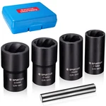 Spurtar 5 Pcs Lug Nut Removal Tool, 1/2 Inch Drive One Size, Black. Fixed Price $26.02.