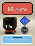 Milwaukee 49-66-6211 Socket 1-1/16 Shockwave Impact Duty 1/2 In. Drive 1-1/16". Fixed Price $14.99.