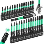 Grenpro Torx Bit Set 29pcs Impact Driver Set, S2 T7-t40(1"&2"*29pcs). Fixed Price $20.97.