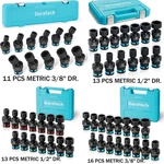 Duratech 11pc/13pc/16pc 3/8"/1/2" Impact Swivel Socket Set Shallow Wobble. Fixed Price $79.99.