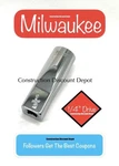 Milwaukee Tool 45-34-9020 1/4" In. Drive 1/2" Sae 6-point Deep Socket. Fixed Price $9.93.