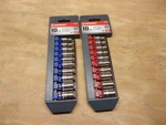 2 New Crescent 10pc. 1/4" Dr. Socket Sets 1-sae/ 1- Mm 6pt. # Csas8n / Csas9n .. Fixed Price $30.00.