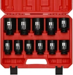 11pcs 1/2-inch Drive Large Impact Socket Set, 6 Point, 1-3/8-inch To 2-inch, Sae. Fixed Price $143.29.